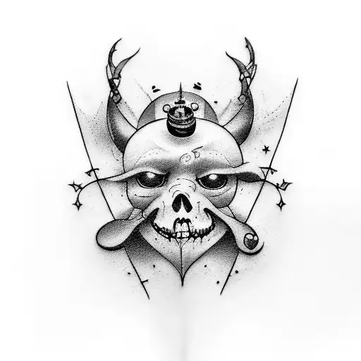 Create a tattoo blending the musical Hamiton and the movie Treasure Planet and the Lyrics "Dying is Easy, Living is Hard tattoo design idea