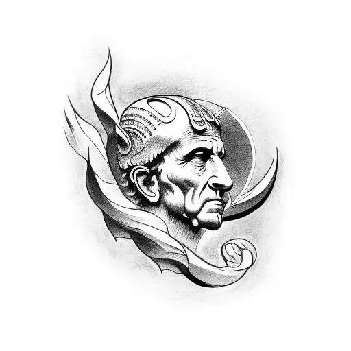 julius caesar forearm tattoo design idea