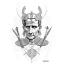 julius caesar tattoo design idea