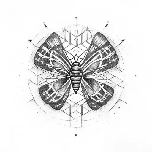 moth semi colon  tattoo design idea