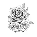 serpiente con un cranneo de indigo y rosas tattoo design idea