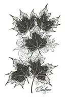 maple leaf tattoo design idea