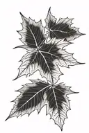 maple leaf tattoo design idea
