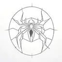 spiderman logo tattoo design idea