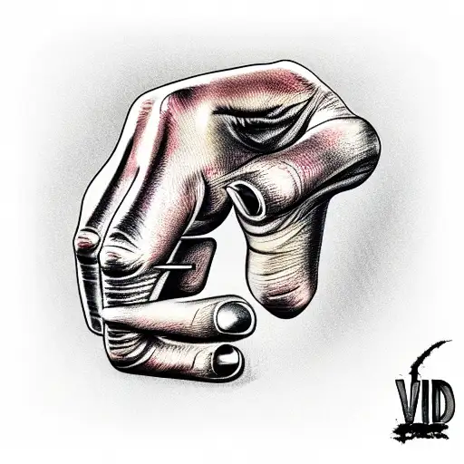 bloody brass knuckles tattoo design idea