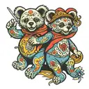 Grateful dead dancing bears in austin texas  tattoo design idea
