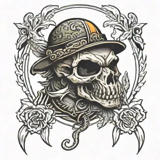 honey badger death before dishonor army skull tattoo design idea