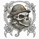 honey badger death before dishonor army skull tattoo design idea