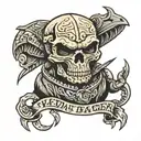 honey badger death before dishonor army skull tattoo design idea
