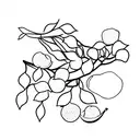 a mango fallen from an apple tree tattoo design idea