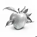 mango apple tattoo design idea