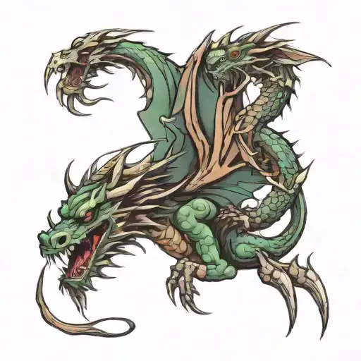 Life and Death Dragon Tattoo for sleeve tattoo tattoo design idea