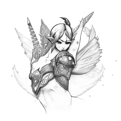 Zelda fairy  tattoo design idea