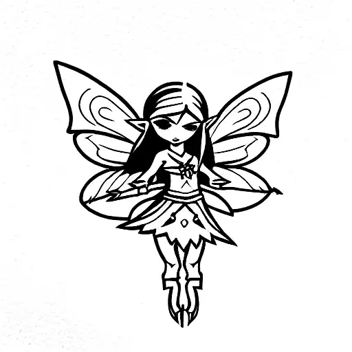 Zelda fairy tattoo design idea
