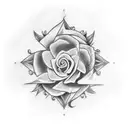 wind roses tattoo design idea