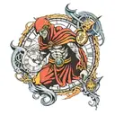chronos time god tattoo design idea