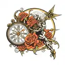 chronos time god tattoo design idea