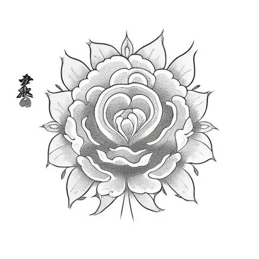 sol com flores  tattoo design idea
