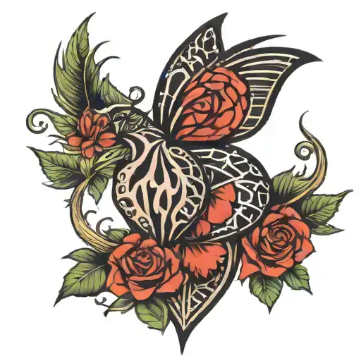 el nombre Kenya con corazón al final tattoo design idea