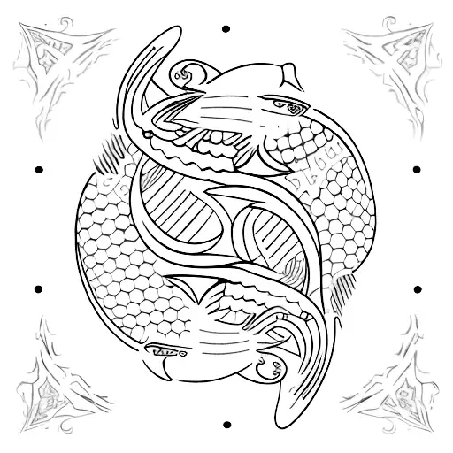 jasmine, Zach, Taurus, pisces tattoo design idea
