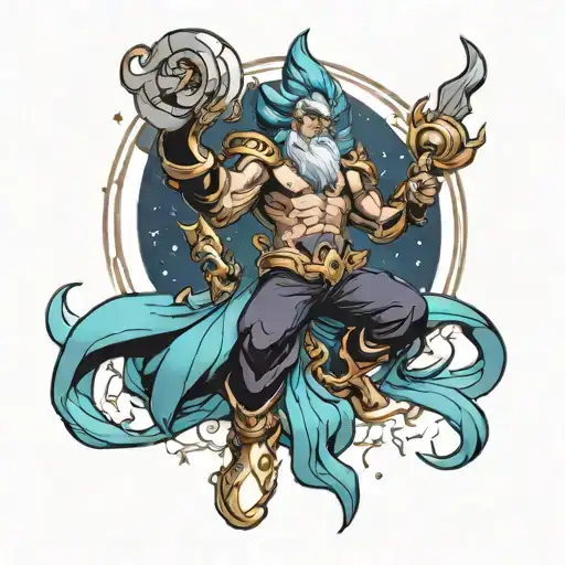 league of legendsDark Space Genie tattoo design idea