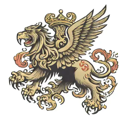 German Eagle, Dutch Lion, State Of VA  tattoo design idea