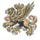 German Eagle, Dutch Lion, State Of VA  tattoo design idea