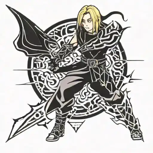 Charlie Stesha Edward Elric from fullmetal tattoo design idea