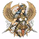 Valkyrie warrior tattoo design idea