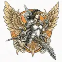 Valkyrie warrior tattoo design idea