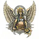 Valkyrie warrior tattoo design idea