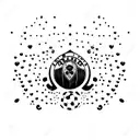 Combine the River Plate Football Club logo with a minimalist design of raindrops falling on a heart tattoo design idea