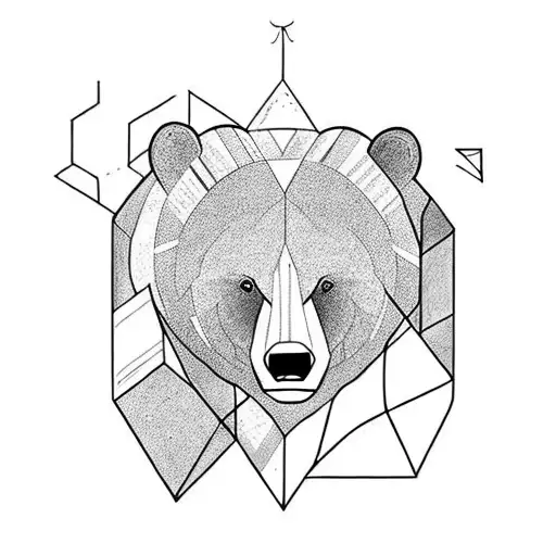 Bear, Forest, Arrows tattoo design idea