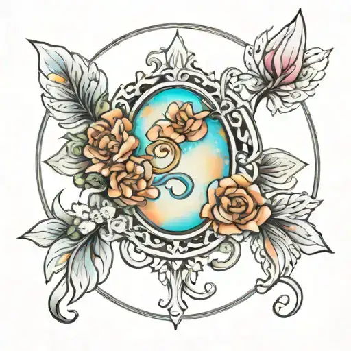 opal protector tattoo design idea