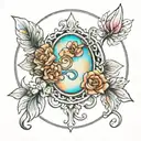 opal protector tattoo design idea