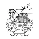farm tattoo design idea