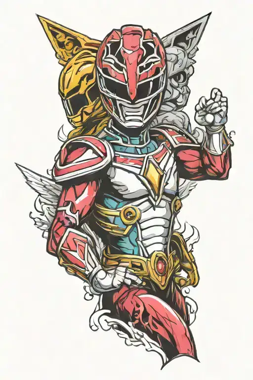 power rangers tattoo design idea