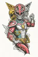 power rangers tattoo design idea
