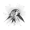 Harris Hawk with guns  tattoo design idea