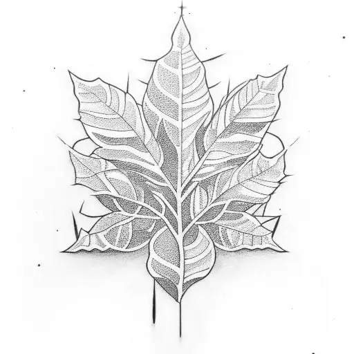one line four leaves trebol with 13 as basement  tattoo design idea