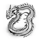 Dragon and Snake colliding tattoo design idea