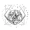 shattered hourglass spilling out to the cosmos tattoo design idea