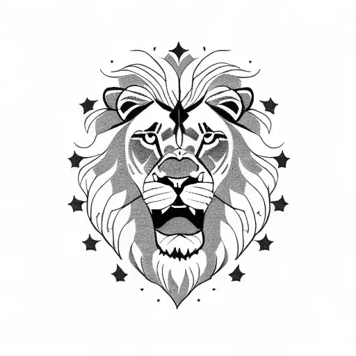 A majestic lion standing in front of the Texas flag tattoo design idea