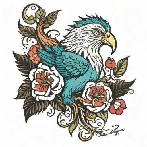 Tattoo incorporating Norway, Colombia, United States, and Puerto Rico tattoo design idea