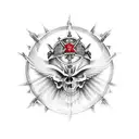 saint michael valerous templary tattoo design idea