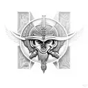saint michael valerous templary tattoo design idea