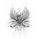 saint michael valerous templary tattoo design idea