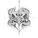 An epilepsy related tattoo which involves a piano tattoo design idea