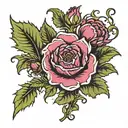 tudor rose, thistle. clover tattoo design idea