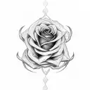 Rose snake poker  tattoo design idea